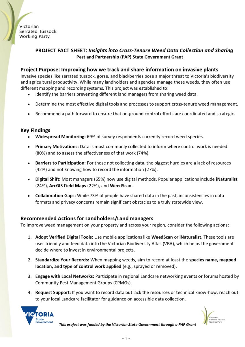 Project Fact Sheet Summary Cross Tensure Weed Mapping v1 page-0001